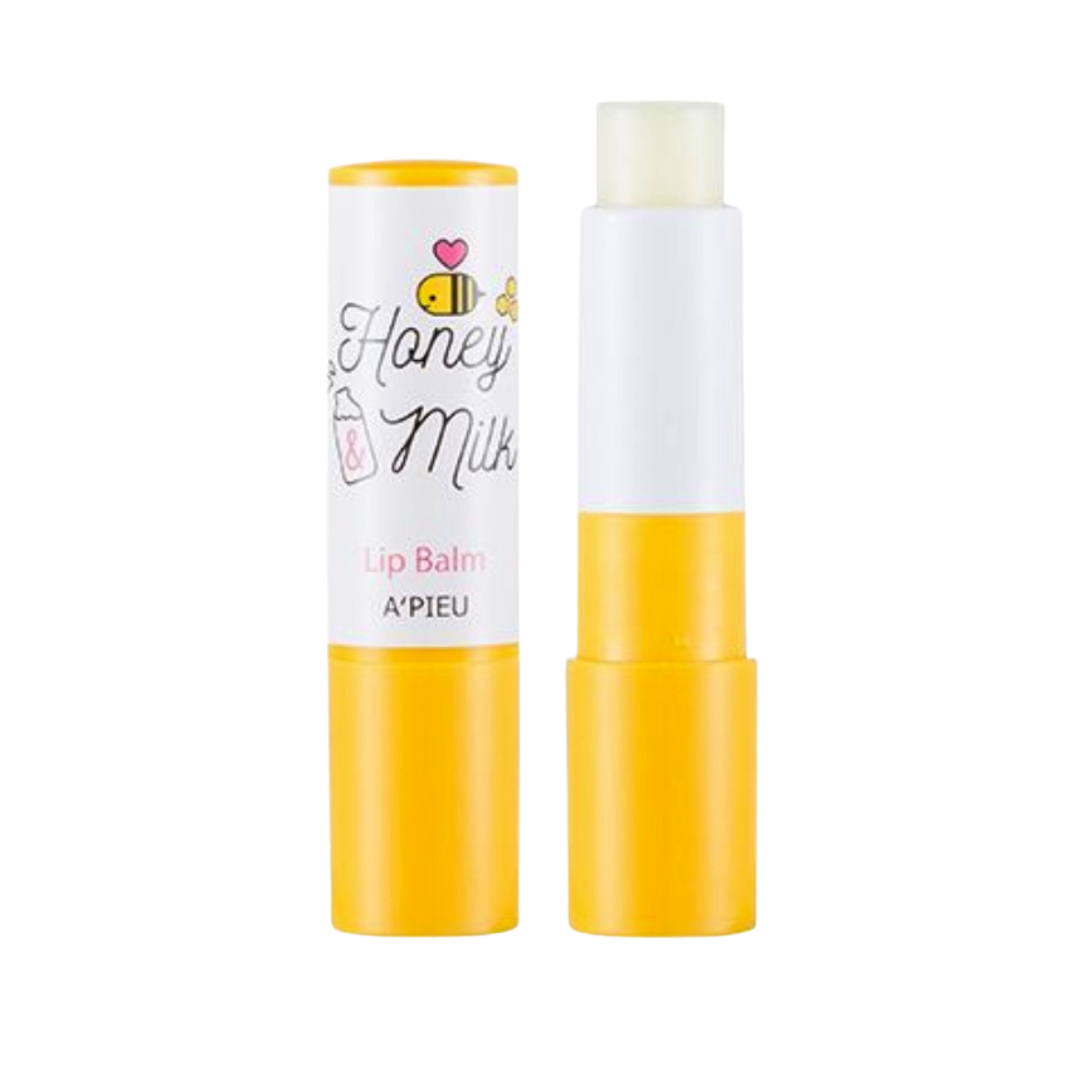 Enhance your lips with the A'PIEU Honey and Milk Lip Balm. This lip balm creates a protective barrier of moisturizing honey and a smoothing layer of milk protein extract to keep your lips hydrated and soft. Experienced smooth, nourished lips with this luxuriously hydrating balm.