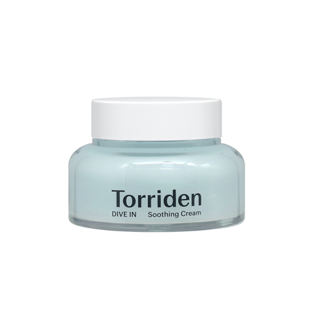 This rich cream hydrates and soothes your skin with Low Molecular Hyaluronic Acid, 5D Hyaluronic Acid Complex, and trehalose. It absorbs quickly to deliver lasting moisture. With continued use, your skin will stay hydrated and sealed thanks to the power of 5D-Complex Hyaluronic Acid and trehalose. Plus, Torriden's botanical blend helps nourish your skin.